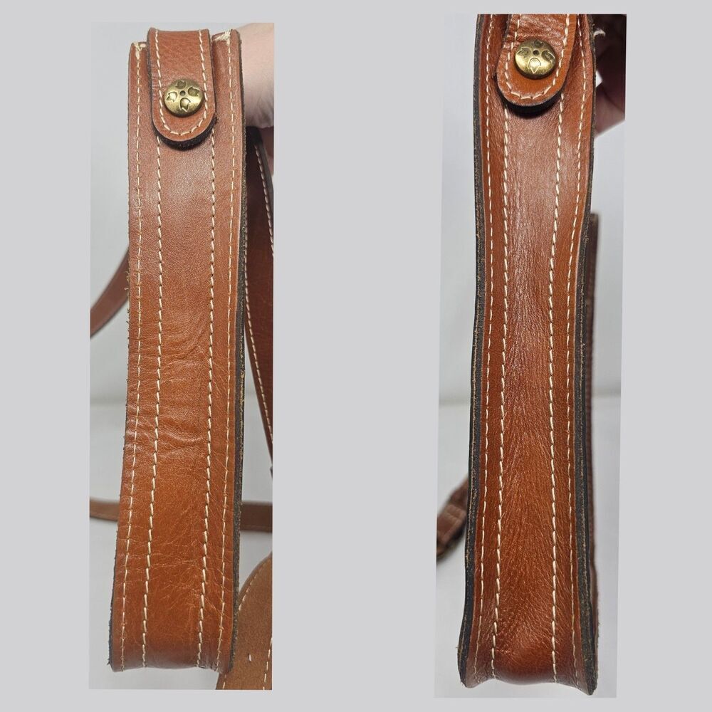 Patricia Nash Venezia Smooth Heritage Brown Crossbody Saddle Purse - Picture 14 of 16